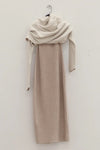 Un Morceau Wool Pile Neck Oversized Dress UM222LS20 Cream PUM41